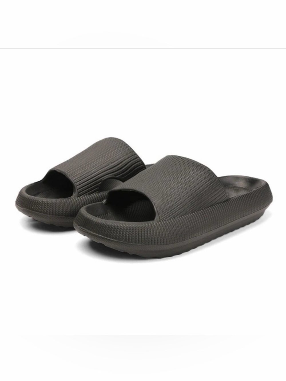 CLOUDIES Women's Gray Slide Sandals - Cushioned Open-Toe Comfort